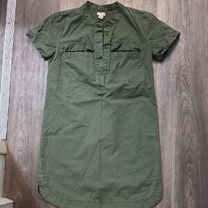 J. Crew Olive Green Mini Dress